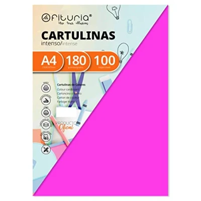 Afbeelding van Karton, A4, 180 g, fuchsia, 100 stuks
