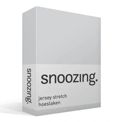 Afbeelding van Snoozing Jersey Stretch Hoeslaken Lits jumeaux 200x200/220 cm Grijs