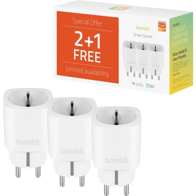 Afbeelding van Hombli Slimme Stekker Wit 3 Pack
