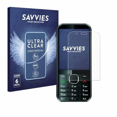 Afbeelding van Savvies (6 Stuks) Schermbeschermer voor Maxcom MM334 Screen Protector Ultra Transparant