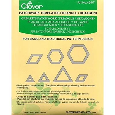 Afbeelding van Clover patchwork templates (triangels/hexagons)