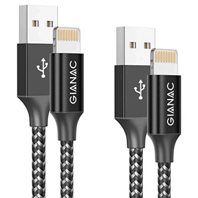 Afbeelding van iPhone oplaadkabel (2 stuks, 2 m), kabel, USB Lightning kabel [MFi gecertificeerd] Fast snelkabel voor 14, 13, 12, 11, XS, XS Max, XR, X, 8, 8 Plus, 7, 7 6s,