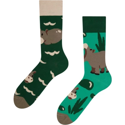 Afbeelding van Dedoles Sokken Regular Socks Swimming Hippo Unisex Maat 39 42