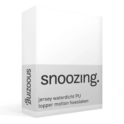Afbeelding van Snoozing Jersey Waterdicht Topper Hoeslaken Eenpersoons 80x200 cm Wit