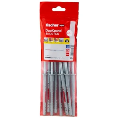 Afbeelding van fischer constructieplug [10st] DuoXpand FUS B zeskantkop 8x100mm