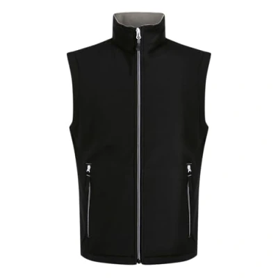 Afbeelding van Regatta Professionele Mens Ascender Softshell Water Repllent Gilets &amp; Bodywarmers met Fleece Voering Perfect voor Buiten, Wandelen, Wandelen Kamperen, Zwart/Grijs, XXL