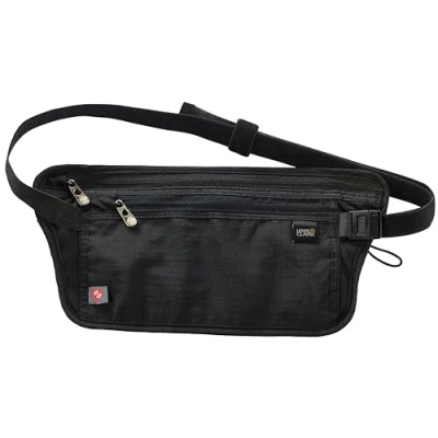 Afbeelding van Lewis N. Clark RFID blokkerende taille Stash geldriem, 28 cm, zwart, geldriem