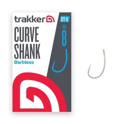 Afbeelding van Trakker Curve Shank Hooks Barbless Haakmaat 8 (10 Stuks) Karperhaken