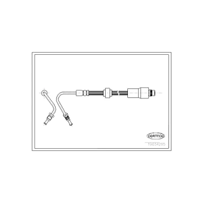 Afbeelding van CORTECO 19034265 Remslang Achteras links 310mm
