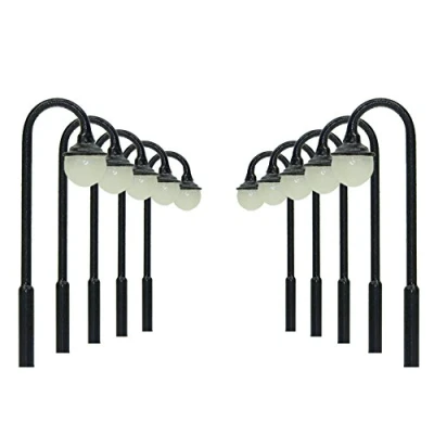 Afbeelding van Evemodel 10 stuks. Spoor N 1:160 LED lampen 26 mm licht straat poppenhuis bonsai decor