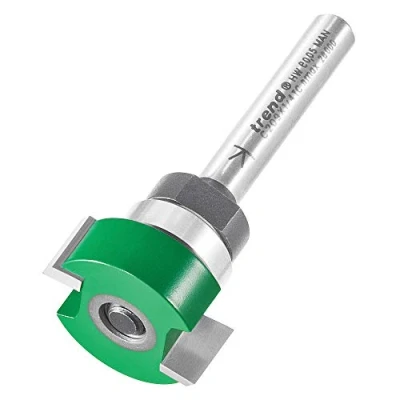 Afbeelding van Trend CraftPro Twee Fluit Intumescente Recessing Router Cutter Bit, 1/4 Inch schacht, 24 mm Snijdiameter &amp; 10 Snijlengte, Wolfraamcarbide getipt, C209X1/4TC