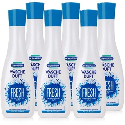 Afbeelding van Dr. Beckmann Wasgeur Fresh voor een frisse en langdurige geur, zonder wasverzachter geschikt alle textiel, verpakking van 6 stuks (6 x 250 ml)