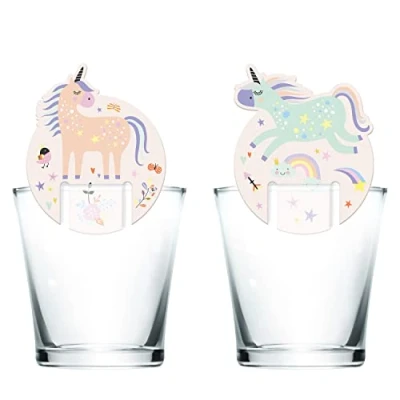 Afbeelding van Folat 68309 Glasmarkers Unicorns &amp; Rainbows 6 stuks