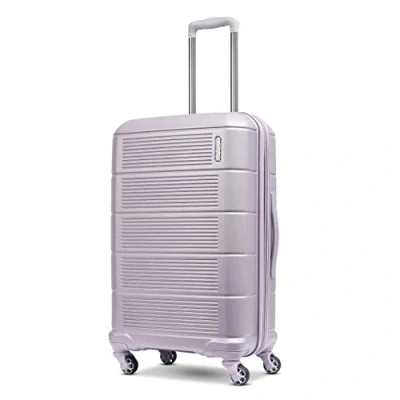 Afbeelding van American Tourister Stratum XLT 2.0 Uitbreidbare Hardside Bagage met Spinner Wielen, Paars Haze, 24 Inch Checked Medium, Wheels