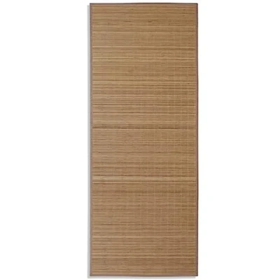 Afbeelding van Rechthoekige bamboe mat 80 x 200 cm (Bruin) bamboemat bamboetapijt tapijt