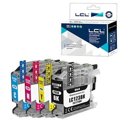 Afbeelding van LCL Compatibele inktcartridge LC121 LC123 LC123BK LC123C LC123M LC123Y (1zwart 1cyaan 1magenta 1geel) vervanging voor Brother MFC J4410DW J4510DW J4610DW J4710DW J470DW J6920DW J870DW J245 J666 50DW