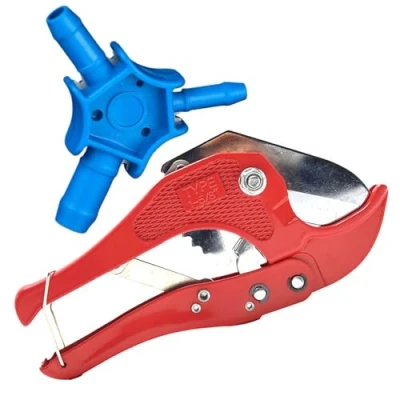 Afbeelding van Premium gereedschapsset voor composietbuis, buissnijder pvc kunststof en meerlaagse composietbuis tot 42 mm + kalibrator 16 20 26 (blauw)