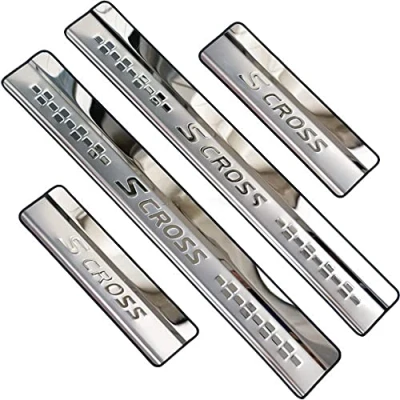 Afbeelding van 4 Stuks Rvs Instaplijsten Protector voor Suzuki SX4 S Cross SCross 2014 2019 2020 2021 2022, Achter Sill Welkom Pedaal Auto Deur Scuff Plate Antislip Guard Accessoires