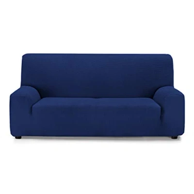 Afbeelding van Martina Home Super elastische bankovertrek, meerkleurig, aanpasbaar, Daytona, marineblauw, 3 zits