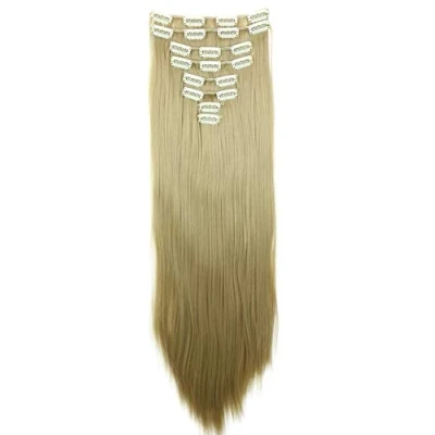 Afbeelding van CAISHA XXL 60cm 8 Delige Set Clip In Extensions Haarextensies Haarstukje Glad Blond CES6