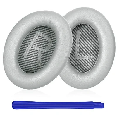 Afbeelding van TesRank Vervangende pads voor Bose Quiet Comfort QC 2 15 25 35 I II AE2 AE2i AE2w SoundTrue SoundLink, zilver