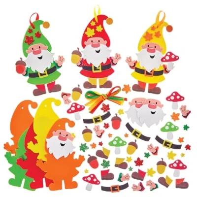 Afbeelding van Baker Ross FX560 Herfst Kabouter Mix en Match Decoratie Sets Set van 8, Knutselen voor Kinderen