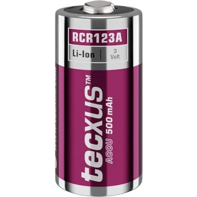 Afbeelding van tecxus oplaadbare RCR123 batterij / 500 mAh geschikt voor Arlo Wireless Security Camera/Digitaal deurslot/rookmelder &amp; alarmsysteem/zaklamp, afstandsbediening 72563