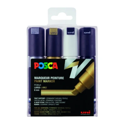 Afbeelding van Posca paintmarker PC 8K, set van 4 stuks, assorti