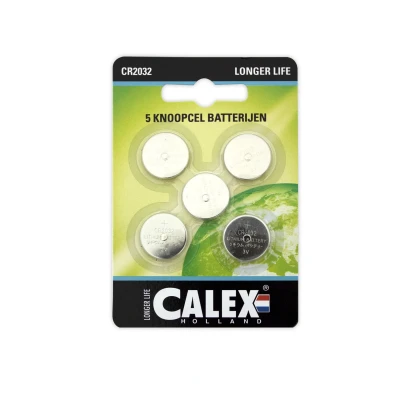 Afbeelding van Knoopcel lithium cr2032 3v 5st Calex