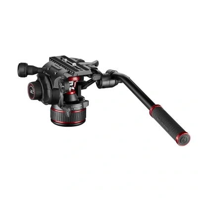 Afbeelding van Manfrotto Nitrotech 608 Fluid videokop voor DSLR, spiegelloos, video en bioscoopcamerasystemen Traploos Counterbalance systeem 0 8 kg Variabel Dragsysteem 14 draagvermogen