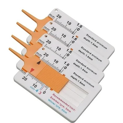 Afbeelding van Bandenprofielmeter auto 0 20 mm gereedschap profieldiepte meetinstrument dieptemeter