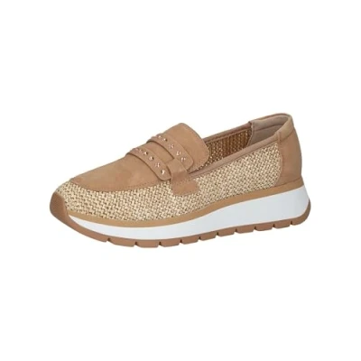 Afbeelding van Caprice Instappers, Dames, Maat: 39, Beige comb Leer en textiel