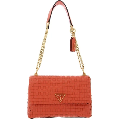 Afbeelding van Guess Lisbet Convertible Xbody FLAP Handtas, Dames, Maat: One Size, Papaya