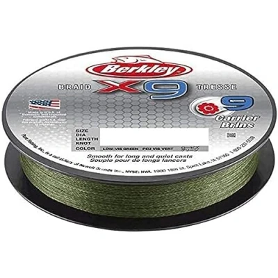 Afbeelding van Berkley x9 Gevlochten lijn Low Vis Green 2000m 0.08mm (7.6kg)