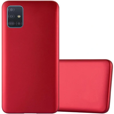 Afbeelding van Cadorabo Hoesje geschikt voor Samsung Galaxy A51 5G in METALLIC ROOD Beschermhoes gemaakt van flexibel TPU silicone Case Cover
