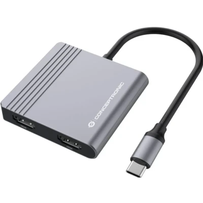 Afbeelding van Dock USB C &gt;2xHDMI,1xUSB3.0,100WPD 0.25m gr
