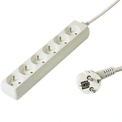 Afbeelding van PremiumCord verlengkabel 230V 5m 6 stopcontacten, zonder schakelaar, pp6 05 (Franse Steckdose (Type E, CEE 7/5))