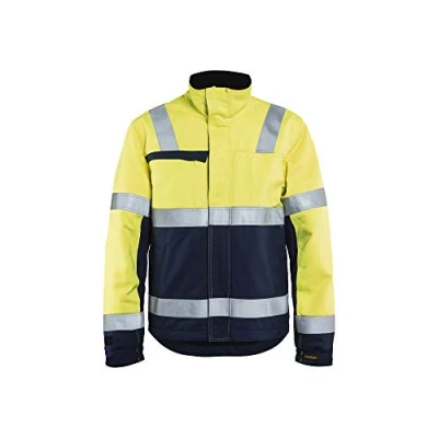 Afbeelding van Blåkläder 4069 1514 Multinorm Winterjas Geel/Marineblauw maat XL