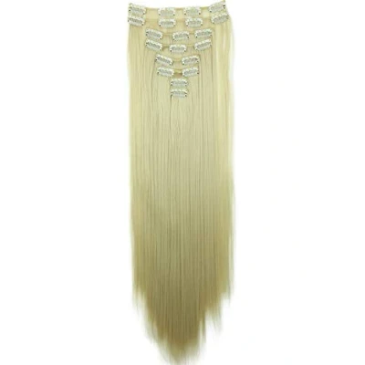Afbeelding van CAISHA XXL 60cm 8 Delige Set Clip In Extensions Haarextensies Haarstukje Glad Lichtblond CES8