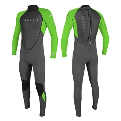 Afbeelding van O&#039;NEILL Reactor II 3/2mm wetsuit met ritssluiting aan de achterkant voor heren Graphite Dayglow 3XL