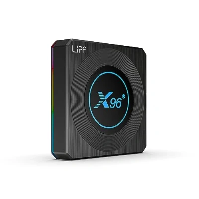 Afbeelding van Lipa X96 X4 Android Tv box 4 64 GB Mediaplayer voor media streamer Amlogic shipset met Kodi, Netflix en Playstore 6K decoder Apps via internet Wifi ethernet Dolby Dual Band Bluetooth