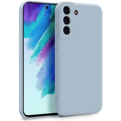 Afbeelding van MyGadget Beschermhoesje voor Samsung Galaxy S21 FE, beschermhoes van zachte siliconen, tweelaags, met camerabescherming en krasbestendige binnenvoering, lichtblauw