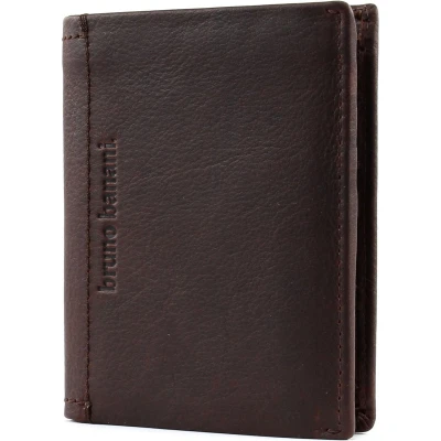 Afbeelding van bruno banani Leren Portemonnee Arizona Wallet High with Flap Brown Bruine