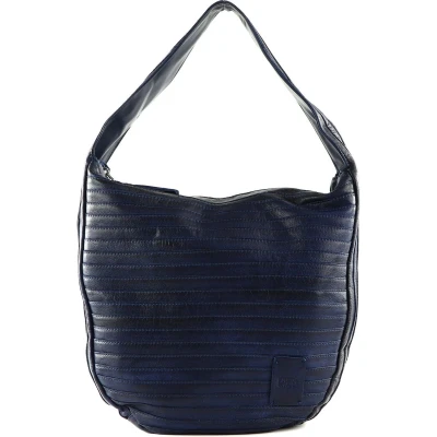 Afbeelding van FREDsBRUDER Leren Schoudertas Ibbick Hobo Bag Arctic Night Donkerblauw
