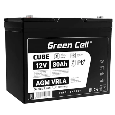 Afbeelding van Onderhoudsvrije VRLA Green Cell AGM 12V 80Ah batterij Accu voedingsaccu fotovoltaïne hernieuwbare energie caravans