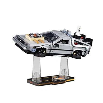Afbeelding van TopBrixx Standaard voor Lego Back to the Future tijdmachine 10300, 5MM Acryl 10300 (GEEN Model Set Inbegrepen)