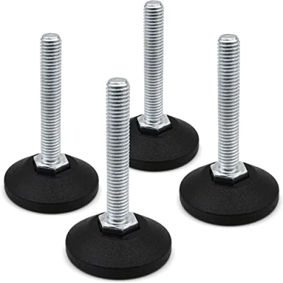 Afbeelding van Design61 4 x verstelschroef Ø 38 mm met verzinkte stelschroef M8 50 (voet draaibaar)