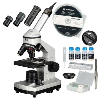 Afbeelding van Bresser Junior Microscoop Set 40X 1024X Met Koffer