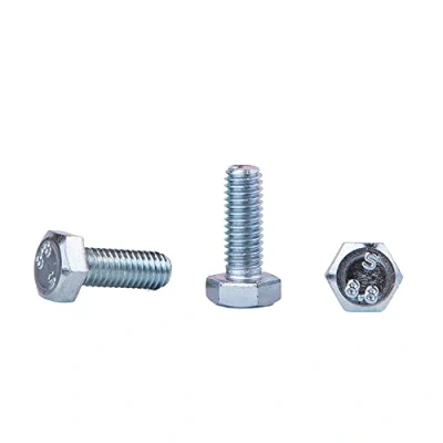 Afbeelding van (Pack van 10 stuks) DIN 933 verzinkte stalen zeskantbouten M12 x 30 mm 8,8 Grade, zeskantschroeven, volledig schroefdraad, zeskantkop, kraanbout (10, mm)