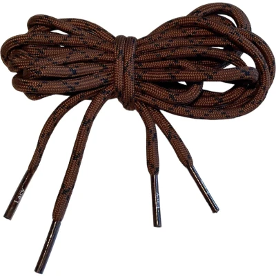 Afbeelding van Schoenveter Bruin zwart 90 cm lang x 4 mm breed model rond